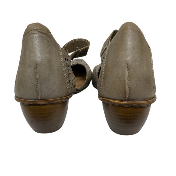Rieker Antistress Mirjam Mary Jane Leather Gray Boho Comfort Shoes Size 39 / 8 - Picture 5 of 9